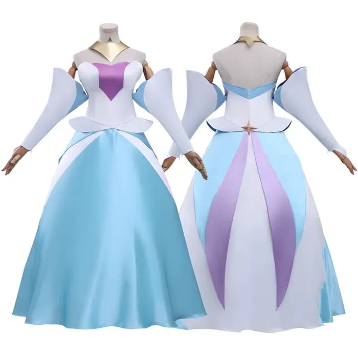 Costume de Cosplay des chevaliers de Guinevere pour femmes, robe de princesse bleue, robe fantaisie 