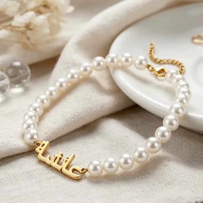 Bracelet personnalisé en acier inoxydable pour femmes, avec nom gravé, bijoux élégants, cadeaux, acc