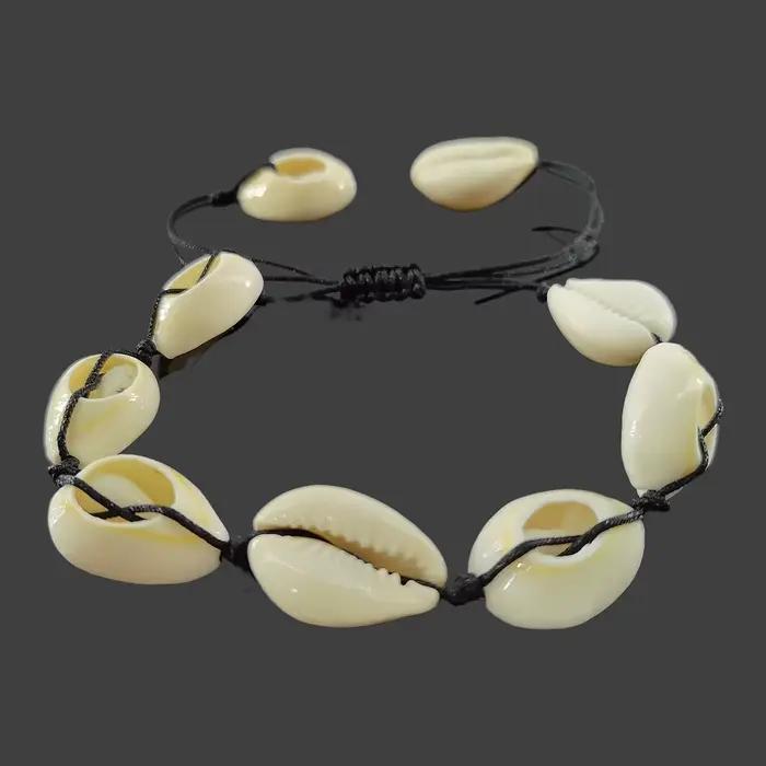 Bohème naturel coquille de mer bracelets porte-bonheur pour femmes hommes été plage de sable à la ma