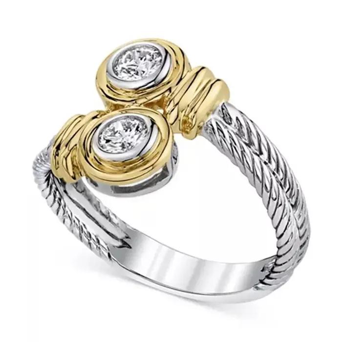 Huretailers-Bague entrelacée avec fermeture éclair pour femme, bague polyvalente, bande de conceptio