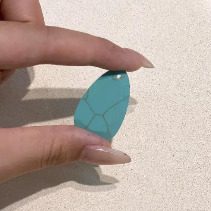 Pendentif de collier naturel semi-précieux à facettes, 21x42mm, pour la fabrication de bijoux, acces