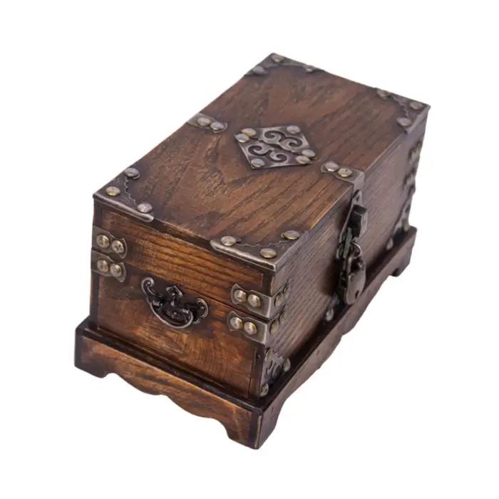 Boîte de rangement en bois, boîte à bijoux créative Stable faite à la main, facile à utiliser, petit