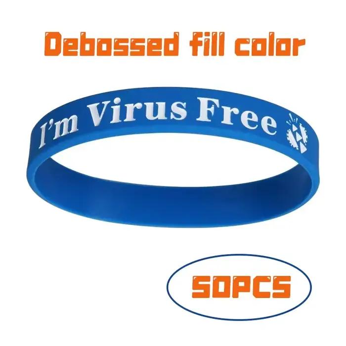 Bracelets en Silicone personnalisés avec technologie laser, 100/50 pièces, bracelet à la mode, gravu