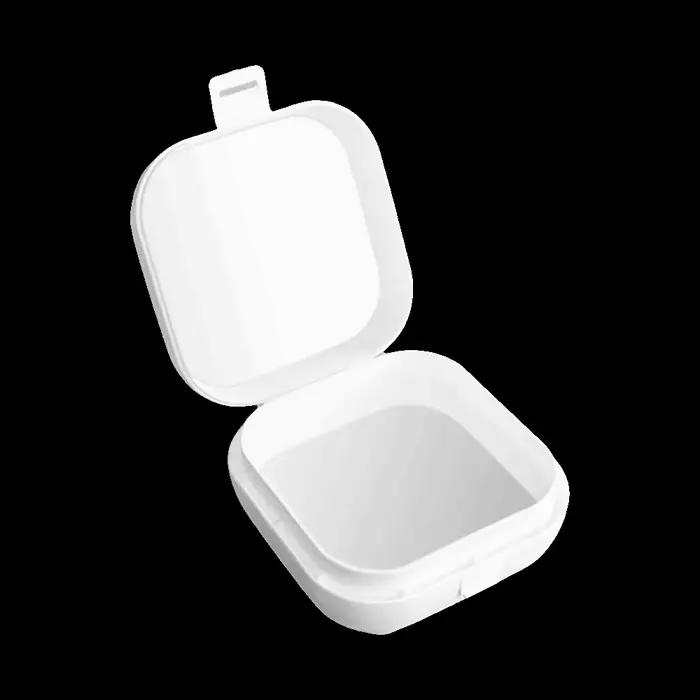 Boîte à bijoux portable avec compartiment, petit organisateur de bureau, boîte de rangement carrée e