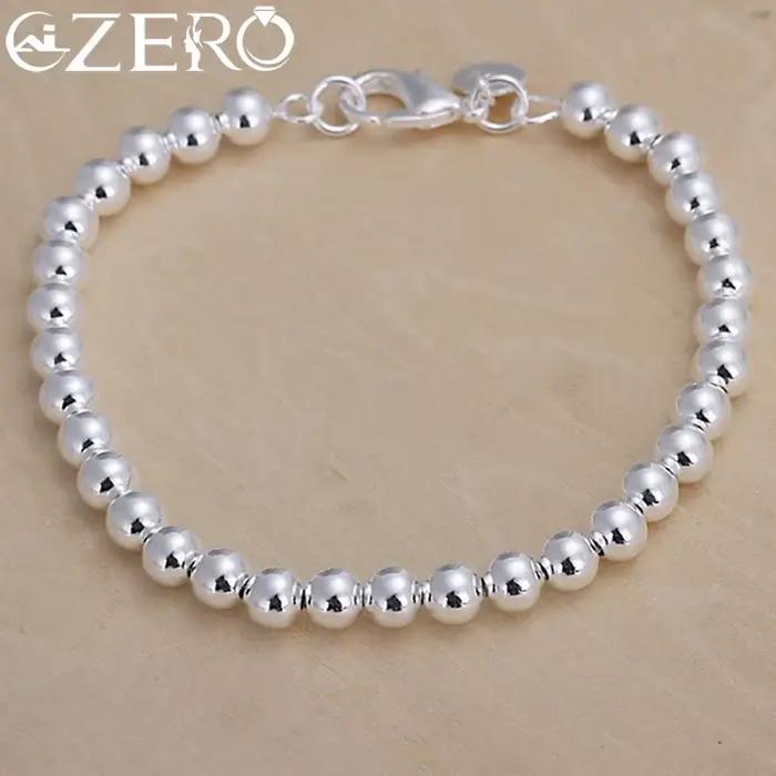 Bracelets en argent Sterling 925, bijoux à la mode, breloque pour femmes, chaîne de mariage, perles 
