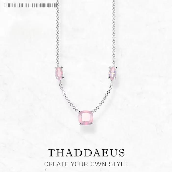 Ensemble de bijoux collier et boucles d'oreilles en pierre rose, tout nouveau cadeau romantique en a