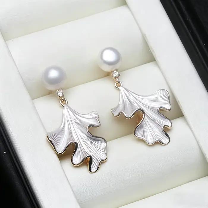 Boucles d'oreilles en argent 925 véritable avec perles noires naturelles pour femme, boucles d'oreil