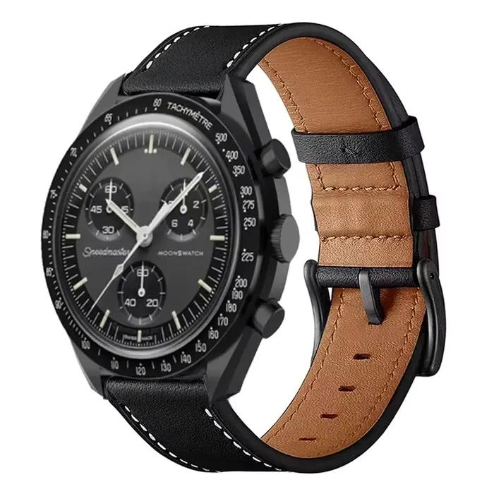 Bracelet en cuir pour Omega X Swatch Joint MoonSwatch Bracelet classique pour Bracelet de montre Moo