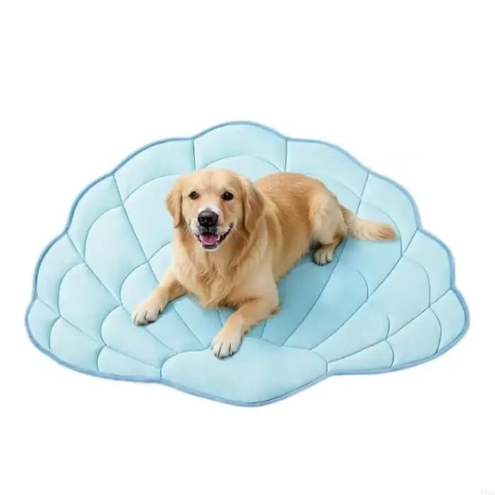 Tapis refroidissement pour animaux compagnie en forme coquille mer avec conception refroidissement à