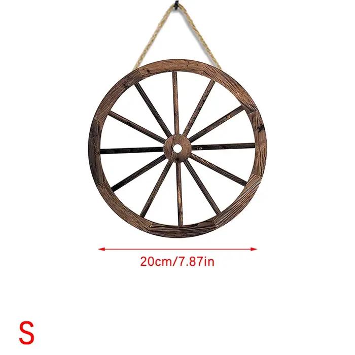 Roues de chariot en bois décoratives, roues en bois de style western ancien, décoration de roues de 