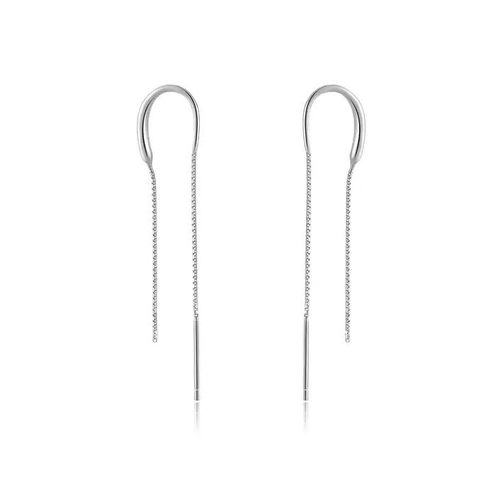 ANDYWEN – boucles d'oreilles en argent Sterling 925, longues chaînes en fil, broche de luxe, bijoux 