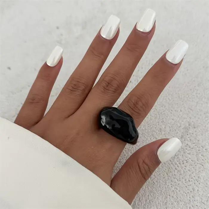 Bagues de doigt irrégulières en résine acrylique vintage pour femmes, nouvelle tendance 2026, bagues