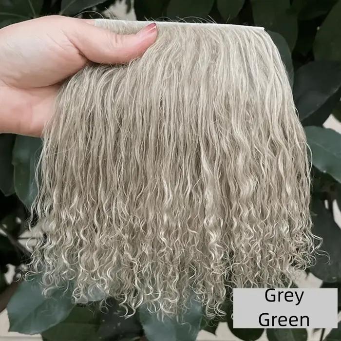 Extensions de cheveux bouclés en laine de mouton de Mongolie, texture bouclée durable, 5*10cm, pour 