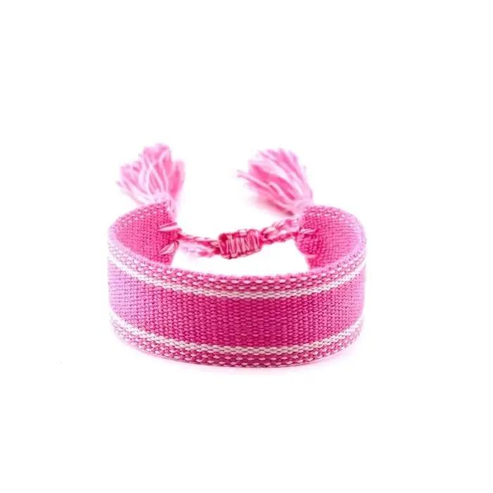 Bracelet tissé à la main de Style National bohème pour femmes, Bracelet à motif décoratif coloré bro