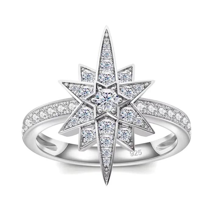Bague de luxe en Moissanite pour femmes, couleur D VVS1, 3MM, 925, tendance, anniversaire de mariage
