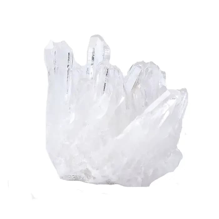 Grappe de cristaux naturels, Quartz brut blanc clair, pierres de guérison, spécimen Reiki, décoratio