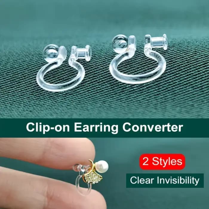 Convertisseurs de boucles d'oreilles à clipser en résine transparente, 10/20 pièces, pour bricolage,