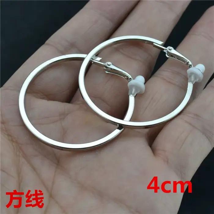 Boucles d'oreilles à clip pour femmes, sans piercing, sans trous d'oreille, grand petit cercle, or, 