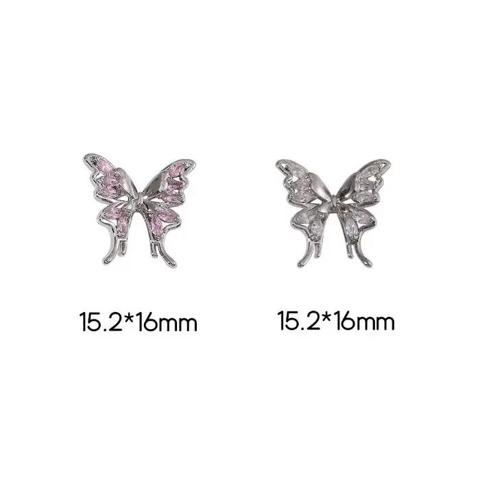 -Mariposa brillante-bijoux incrustés de Zircon, luxe polyvalent, fée chromée, papillon, ornement en 