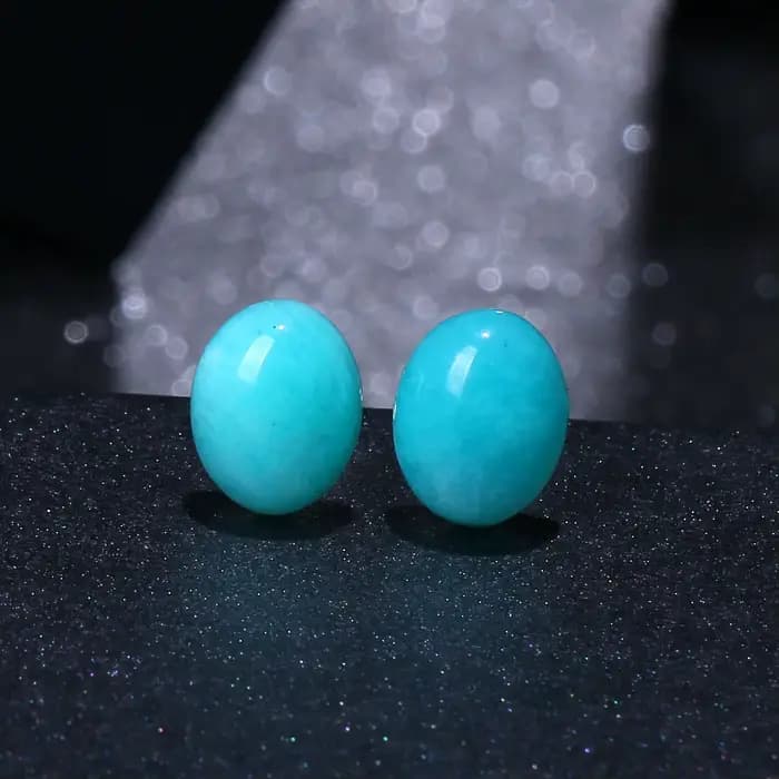 ITSMOS – boucles d'oreilles en pierre d'amazonite naturelle, en argent sterling s925, bijoux d'oreil