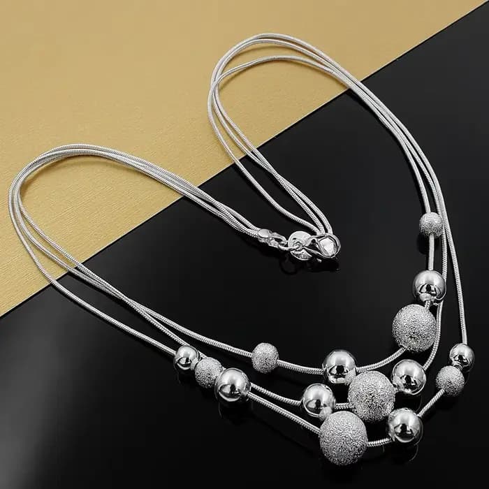 Collier de perles en argent Sterling 925, bijoux fins, classique, haute qualité, mode pour femmes, c