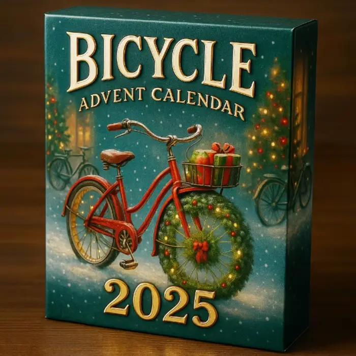 Calendrier des conseils pour vélo, compte à rebours de noël, ornement de vacances en acrylique Uniqu