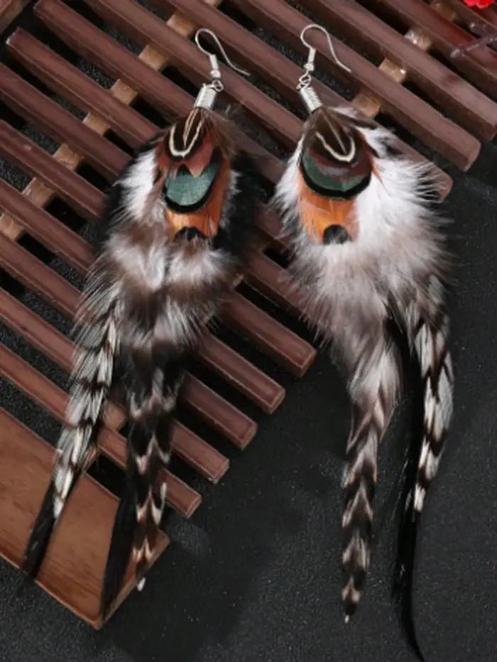 Manchette d'oreille paon, Manchette d'oreille plumes, Manchette d'oreille en plumes, Manchette envel