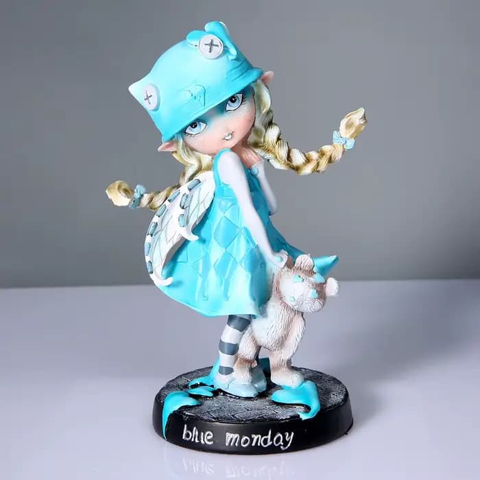 Fée magique jardin ornement Figurine résine décor cadeau aile fée Figurines Collection décor à la ma