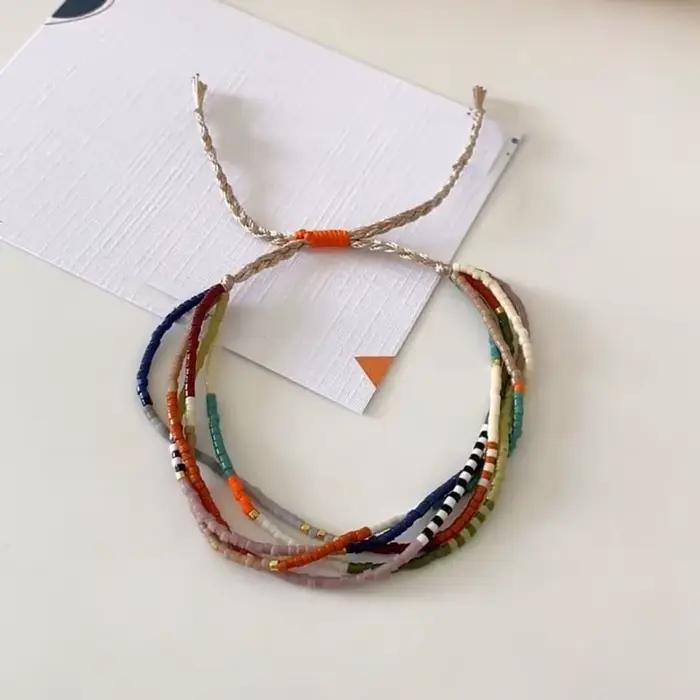 KKBEAD Bracelet de perles Miyuki fait à la main pour femmes empilable multicouche Boho réglable bijo