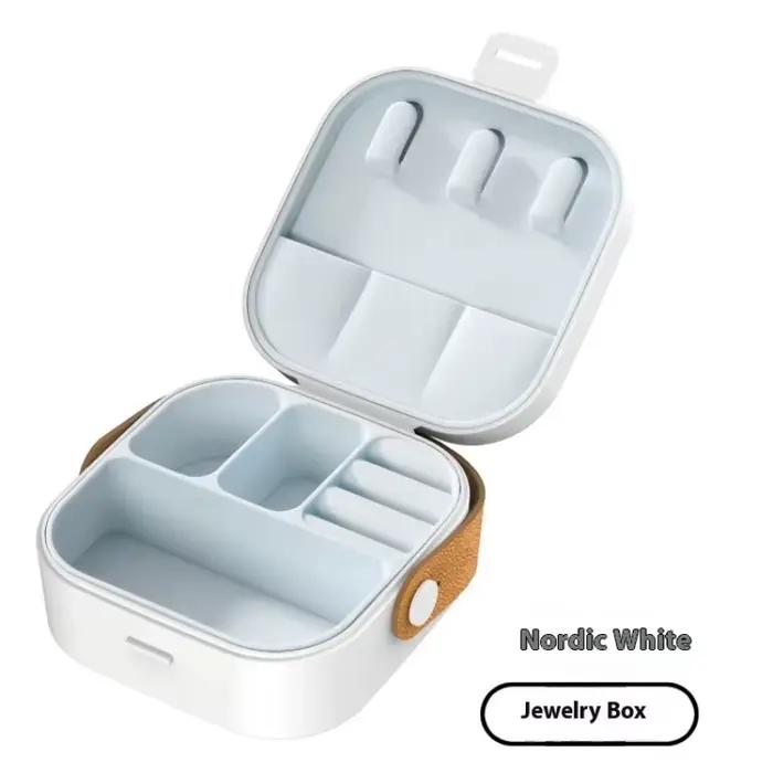 JUSTLANG-Boîte de Rangement pour Bijoux, Portable, Haute Capacité, Étanche, Parfaite, Lavable, Acces