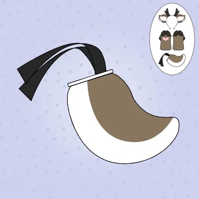 Bandeau en bois de renne en fourrure, cerceau pour cheveux d'oreille de cerf doux et moelleux pour f