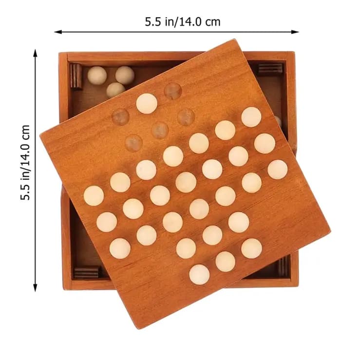 Jeu de société classique et noble de solitaire à pions pour un joueur, jeu de stratégie pour enfants