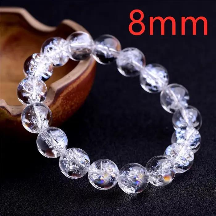 Pierre naturelle de l'himalaya, cristal de Quartz blanc pour femmes et hommes, Bracelet de cristal, 