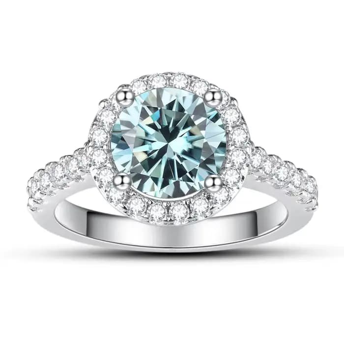 Bague Moissanite Grise en Argent 925 pour Femme, Bijoux de Fiançailles, Mariage, ix, Nouveau, 1CT