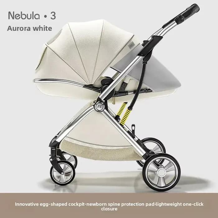 Poussette bébé légère 6,9 kg 0-3 ans, haute position, 2 en 1, pliable, pour s'asseoir et se coucher