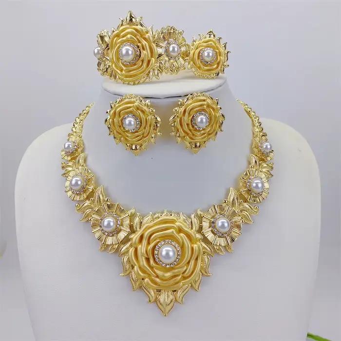 ESALE 2026 Nouvel ensemble de bijoux en perles blanches, accessoires de bijoux de luxe pour mariage,