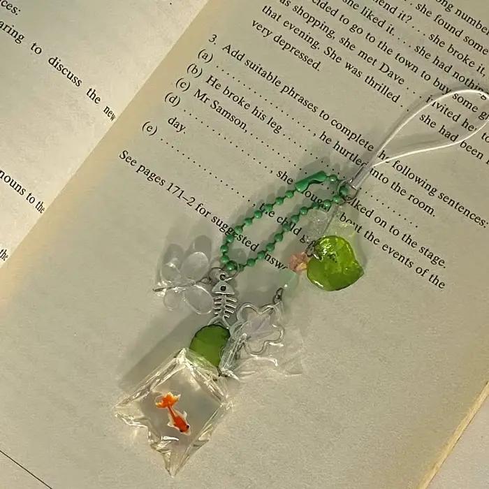 Porte-clés sac de poisson fait à la main, bijoux esthétiques