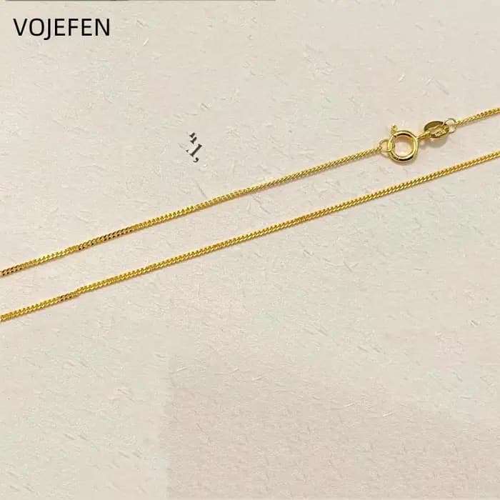 VOJEFEN – colliers en or véritable 18 carats, chaînes cubaines véritables, bijoux de luxe pour femme