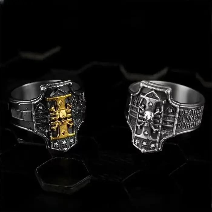 Bague de style punk 2026 personnalisée, motif montre de la mort, pour un look dominant
