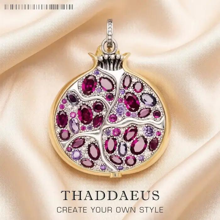 Pendentif grand grenade printemps mode 925 bijoux en argent Sterling cadeau romantique pour les femm