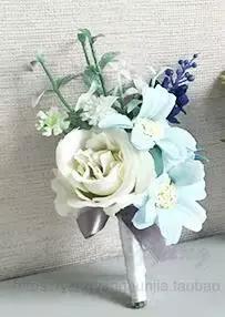 Balance CHO-Bracelet Corsage de Poignet Rose Bleu Royal, Broche Fleurs à Main, Patients de ix, Décor