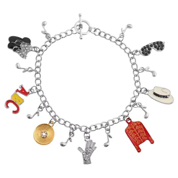 Collier Michael Jackson BAD, Pendentif MJ Classique Rock Roll Intemporel, Bijou Punk Tendance, Cadea