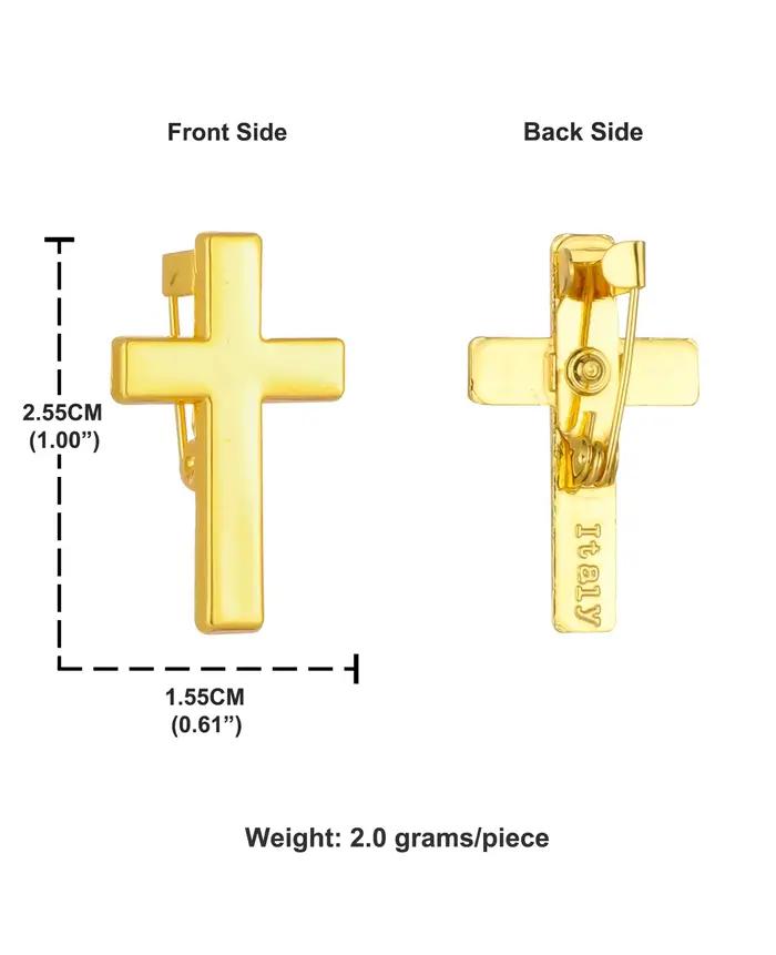 Broches croisées chrétiennes, 10 pièces, petites broches croisées, broche à revers, bijoux cadeau po