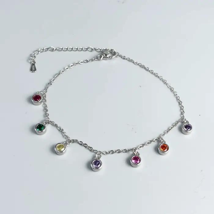Bracelet rétro en argent Sterling 100% massif pour femmes, géométrique, fait à la main, couleur arc-