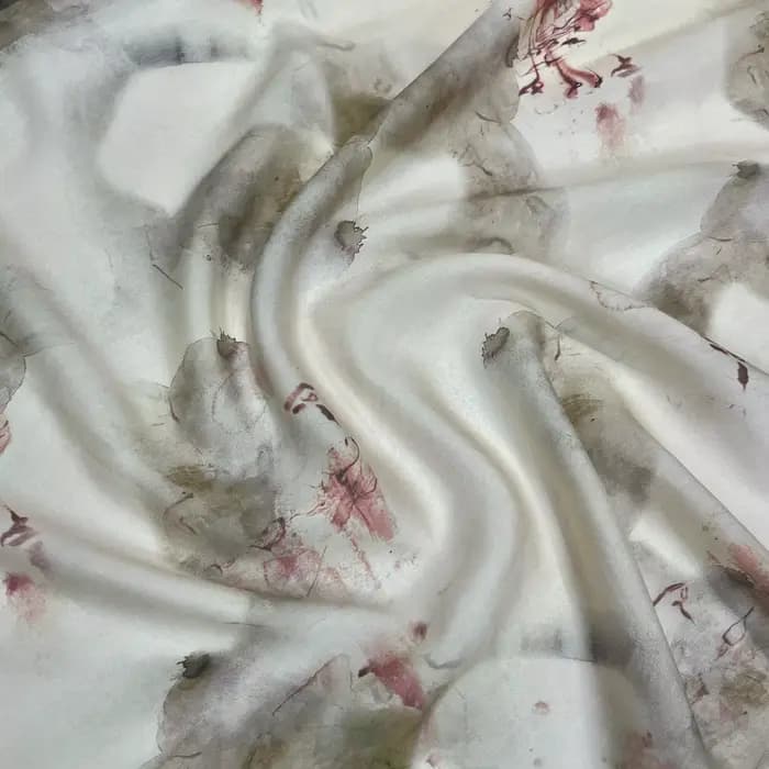 Tissu de luxe imprimé Lyocell rouge vert bleu, tissu de styliste pour robe, couture de haute qualité