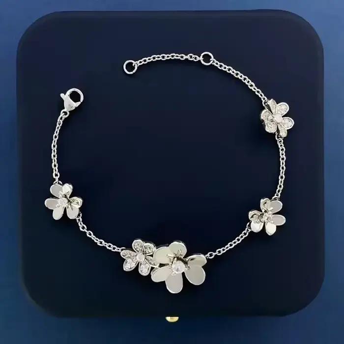 Bracelet trèfle en argent Sterling 925 pour femmes, bijoux de créateur de luxe, cadeau exquis, envoi
