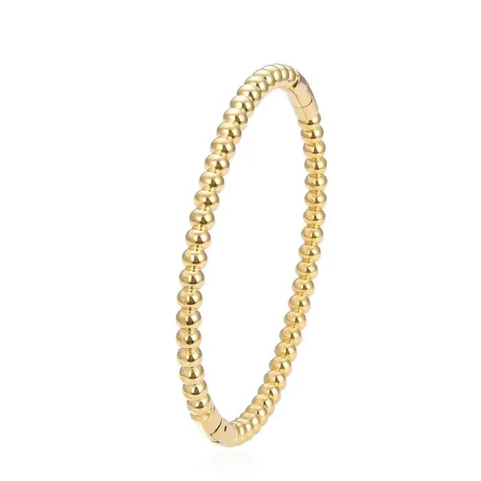 Zalman nouveau bracelet en acier inoxydable à la mode Chic Zircon Bracelets pour femme charme Textur