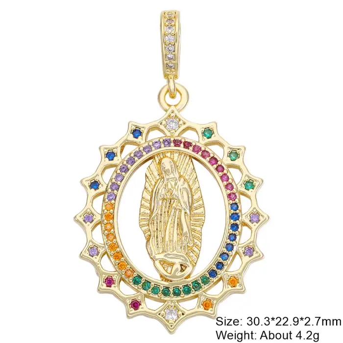 Juya bricolage fournitures de bijoux religieux dieu mère Saint vierge marie breloques pour chapelet 