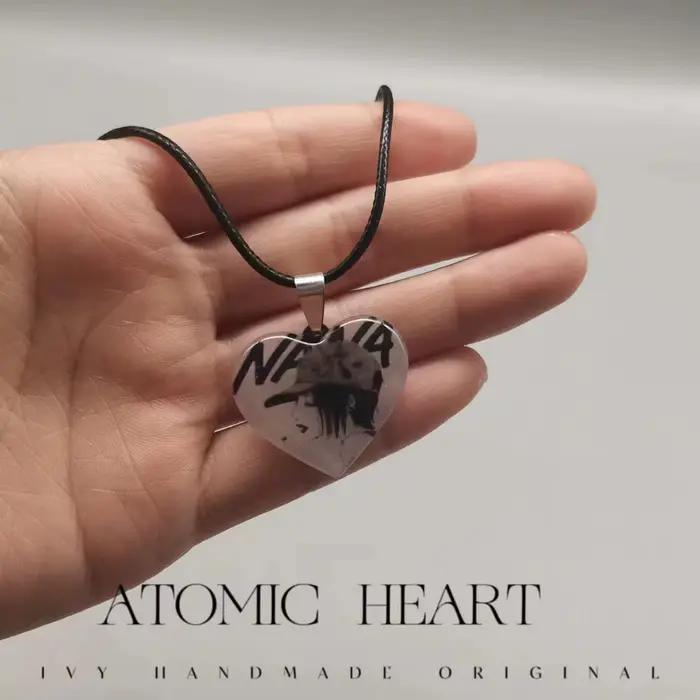 Collier pendentif coeur acrylique NANA pour femme, accessoires en résine, bijoux personnalisés, brel