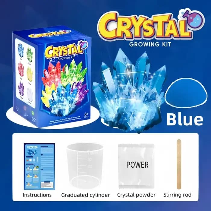 Modèle de croissance de cristal, kit scientifique, une variété de couleurs de sélection de cristaux,